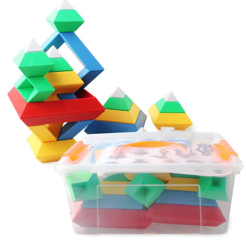 Stack Attack — Rainbow Tower Ring + Shape Learning Set