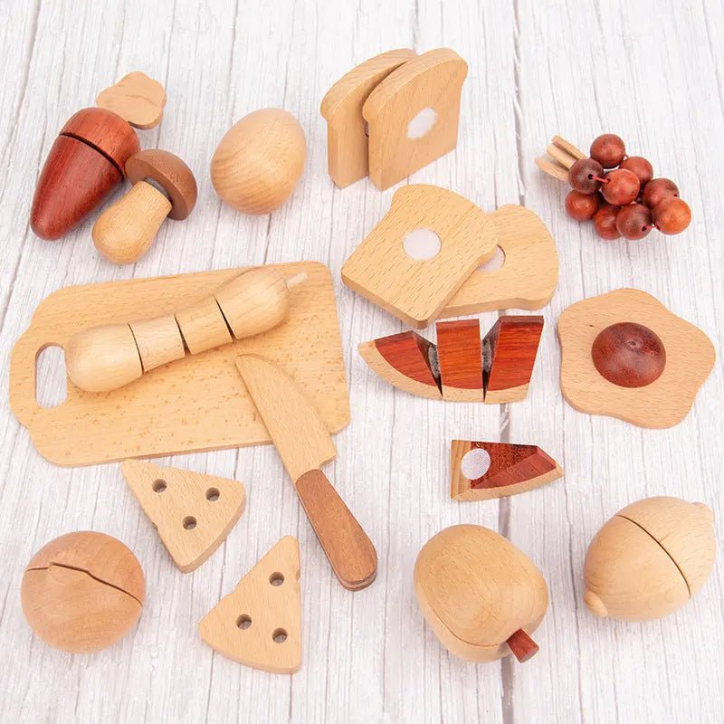 Slice & Play™ – Wooden Velcro Cutting Fruit & Veggie Set