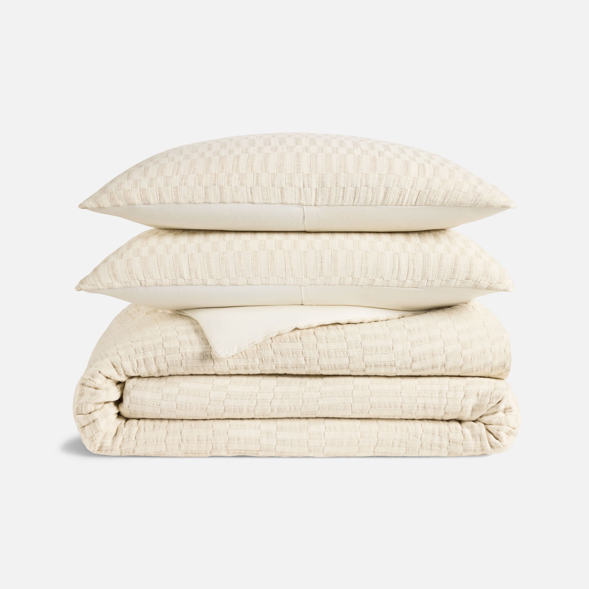 Woven Checkerboard Duvet Set