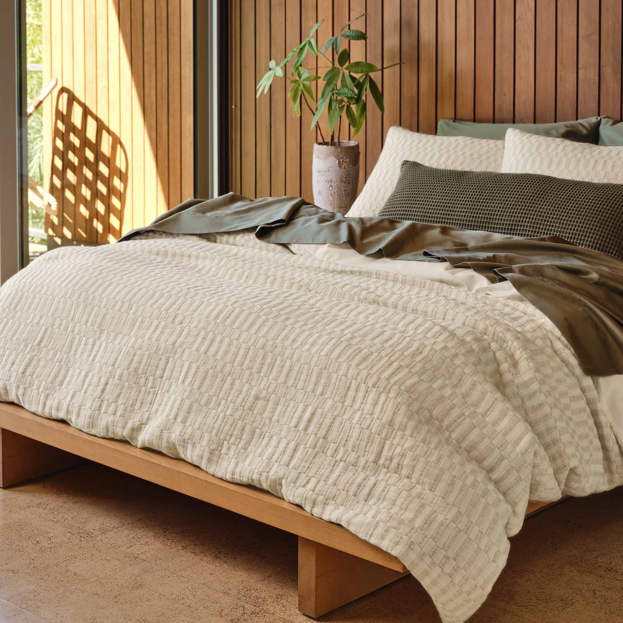 Woven Checkerboard Duvet Set